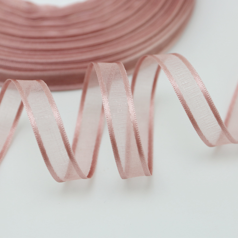 Ribbon Organza Roll - (50 야드/롤) 3/8 ''(10mm) 브로드 사이드