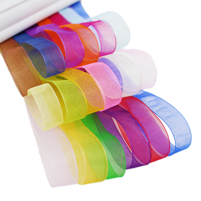 Ribbon Organza Roll - (50야드/롤) 12mm 오간자 리본 도매 선물