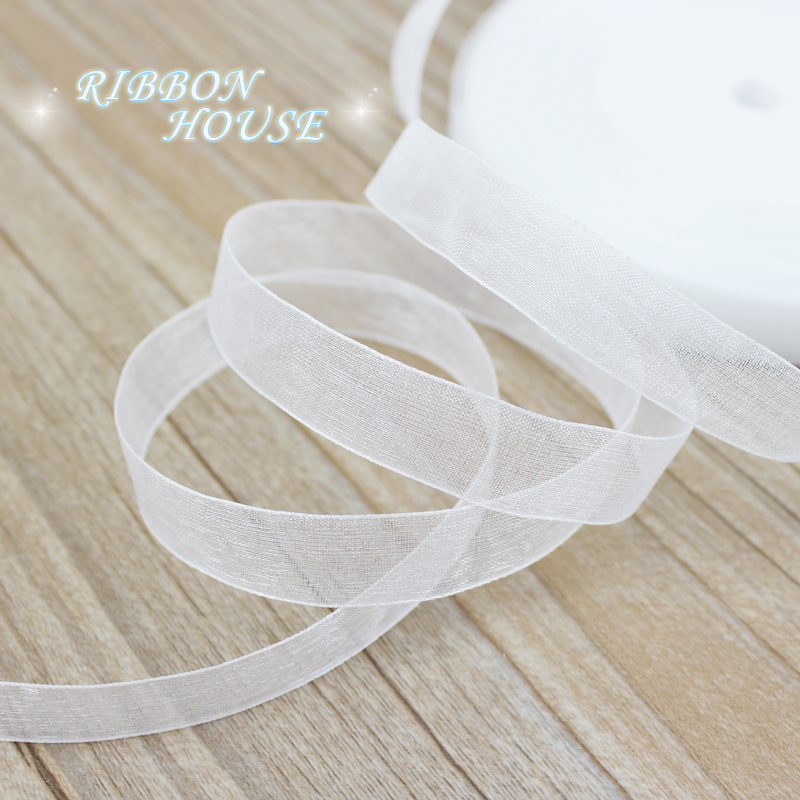 Ribbon Organza Roll - (50 야드/롤) 12/15/20/25/40/50mm Organza 리본 도매