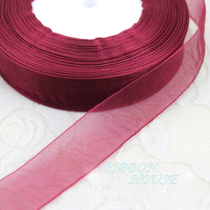 (50야드/롤) 3/4'' (20mm) 와인 레드 오간 - Ribbon Organza Roll 리뷰 및 가격
