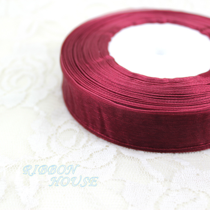 (50야드/롤) 3/4'' (20mm) 와인 레드 오간 - Ribbon Organza Roll 리뷰 및 가격