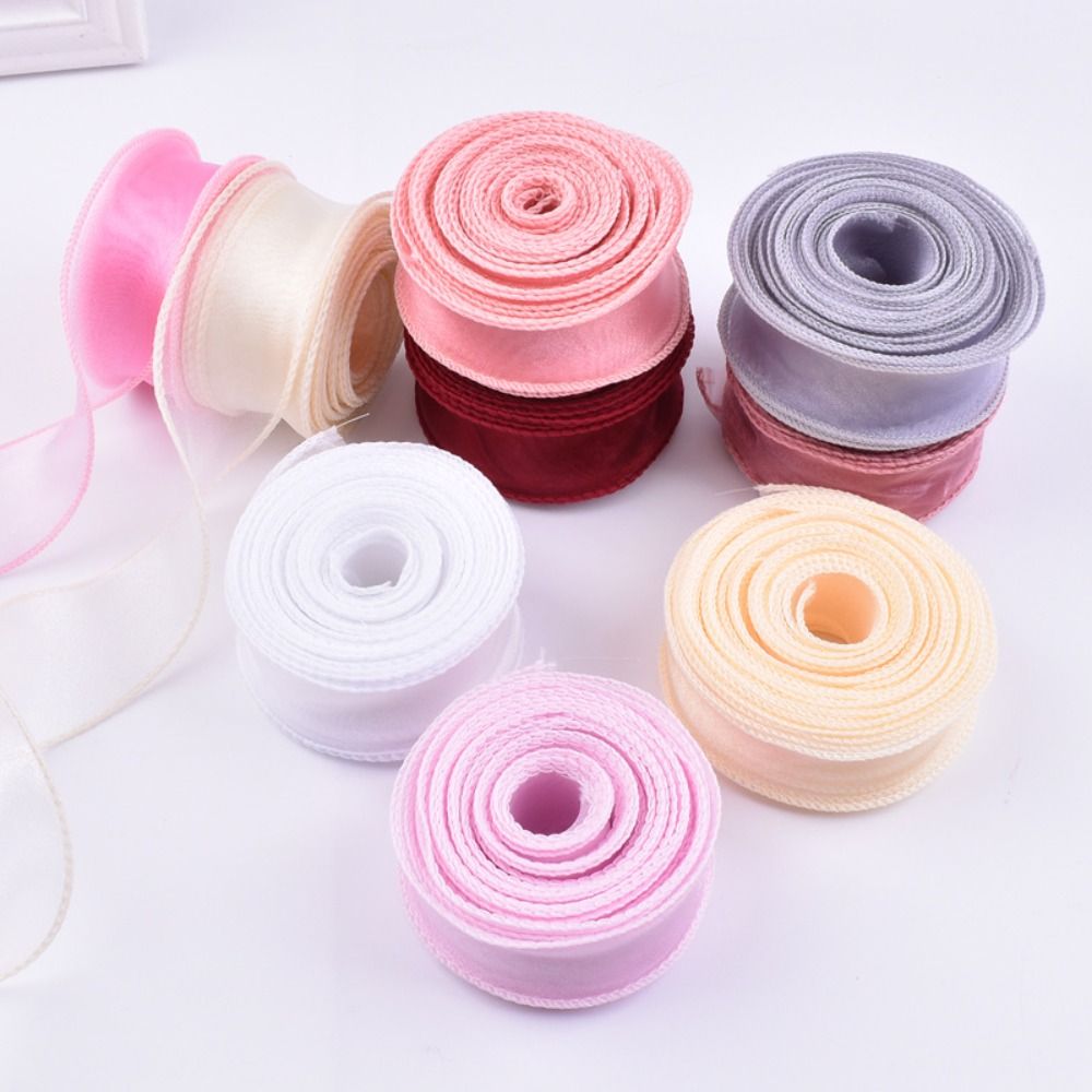 40mm 10야드 새틴 리본 롤, 꽃다발 포장용 메쉬  - Ribbon Organza Roll 리뷰 및 가격