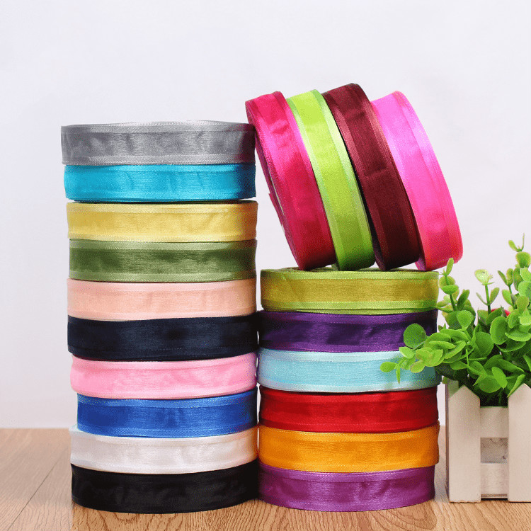 (45 미터/롤) 2cm 양측 오간자 리본 선물 포장  - Ribbon Organza Roll 리뷰 및 가격