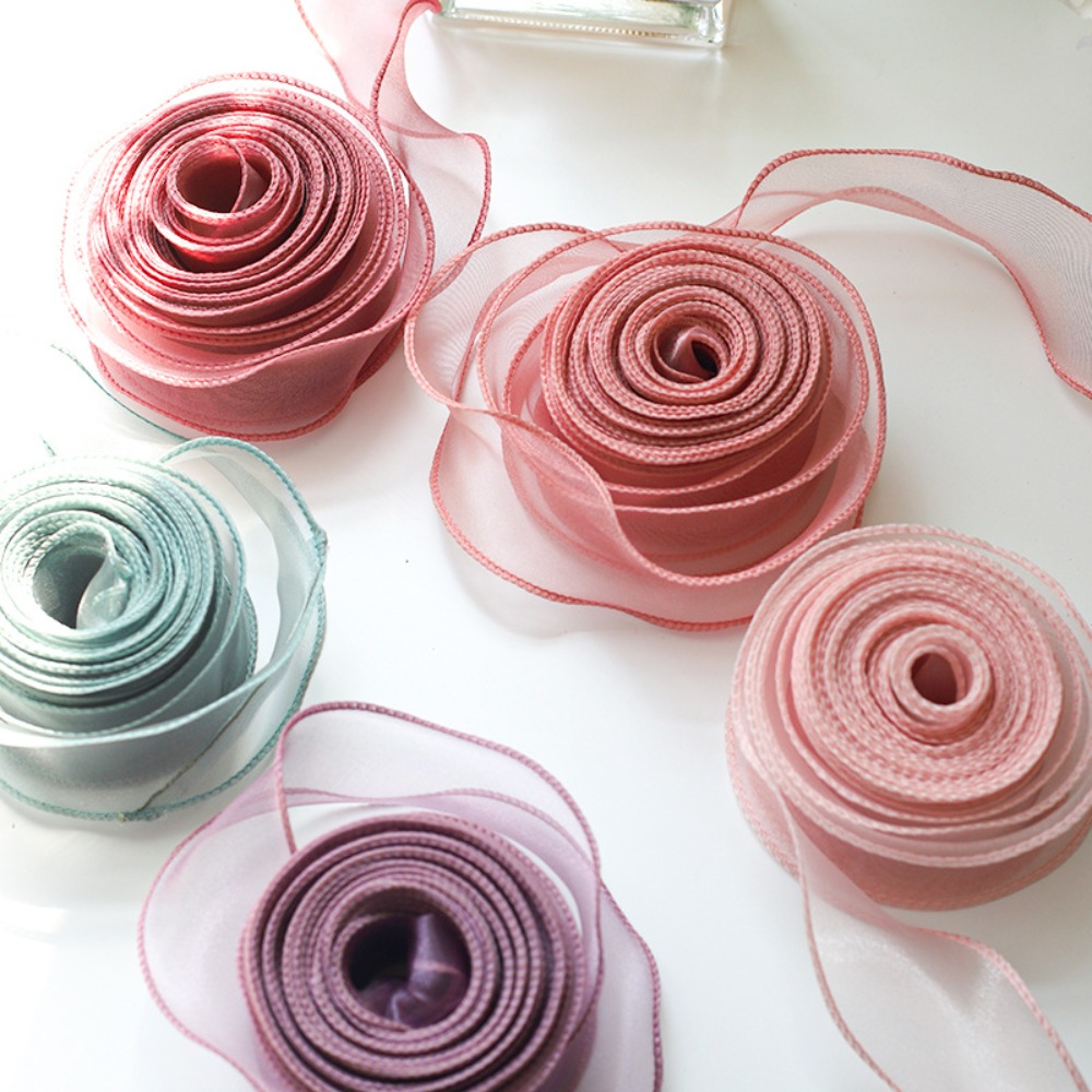 40mm 10야드 새틴 리본 롤, 꽃다발 포장용 레이스 - Ribbon Organza Roll 리뷰 및 가격