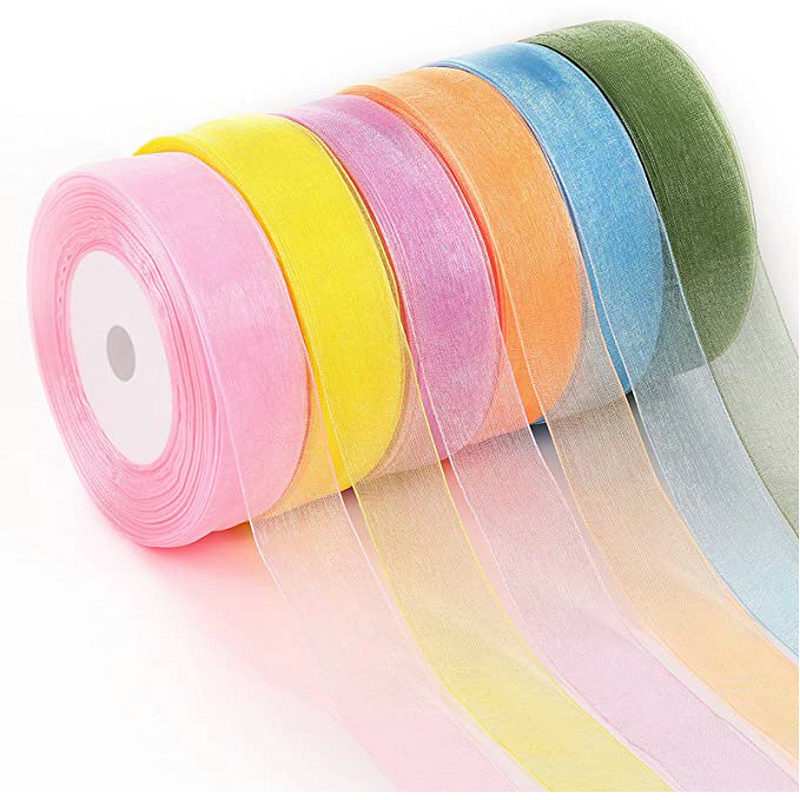 50 야드/롤 오간자 리본 도매 선물 포장 장식 크리스 - Ribbon Organza Roll 리뷰 및 가격