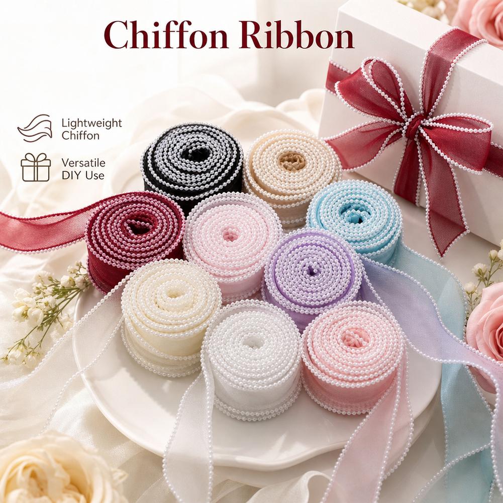 5야드/롤 4cm 펄 피쉬테일 오간자 리본 실크 레이스 - Ribbon Organza Roll 리뷰 및 가격