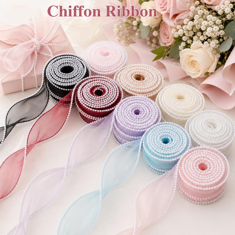 5야드/롤 4cm 펄 피쉬테일 오간자 리본 실크 레이스 - Ribbon Organza Roll 리뷰 및 가격